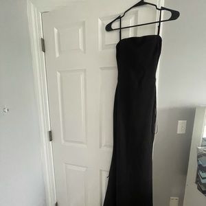 Plain black tight dress